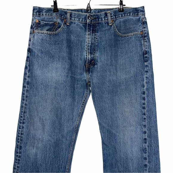Levi's 505 Stitched Straight Leg Jeans 40 30 - Picture 3 of 7